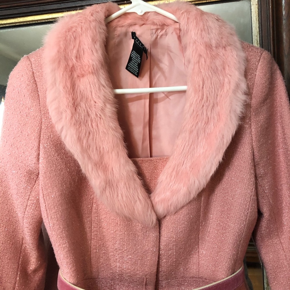 Lady’s dress suit  real rabbit fur no stains